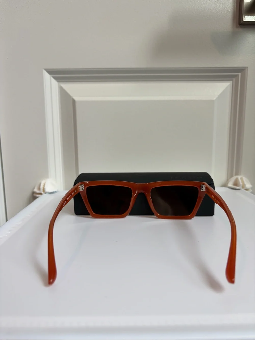 MVMT Women's Orange Frame Sunglasses with Brown Gradient Lenses